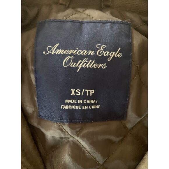 American eagle xs black green outfitters moto jacket woman’s size extra small - Picture 3 of 5